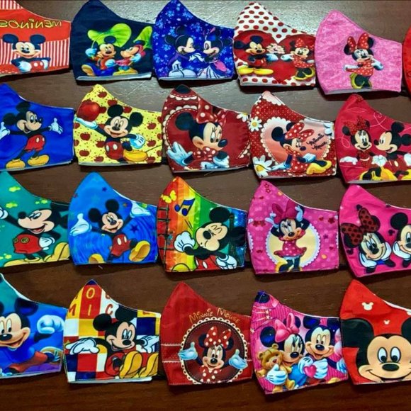 3x HANDMADE duck animal mickey mouse FACE COVER MASK New - Picture 2 of 15